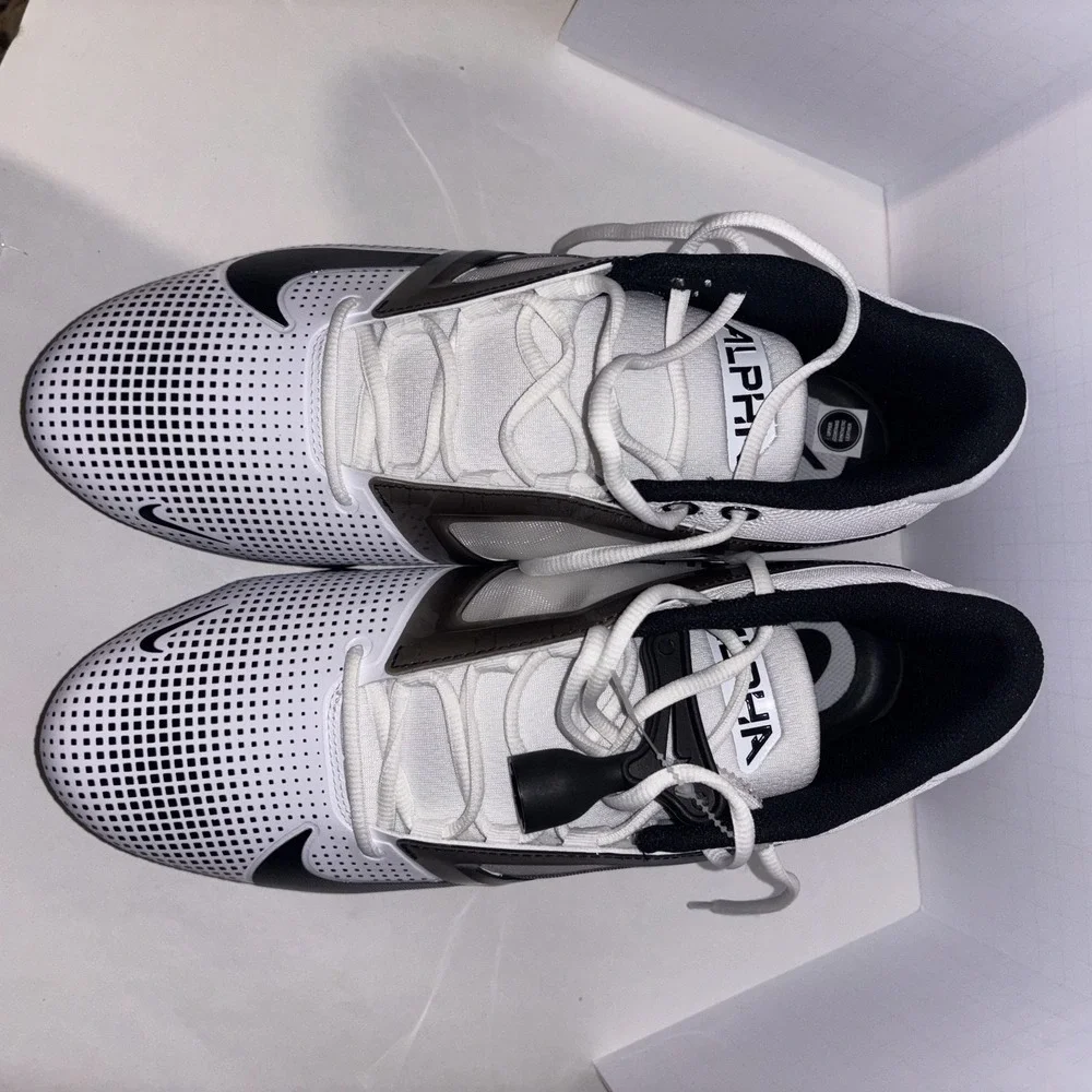 Nike Alpha Menace 4 Pro Football Cleats Mens 11.5 W White Low Top IH1256-100 - Picture 7 of 11